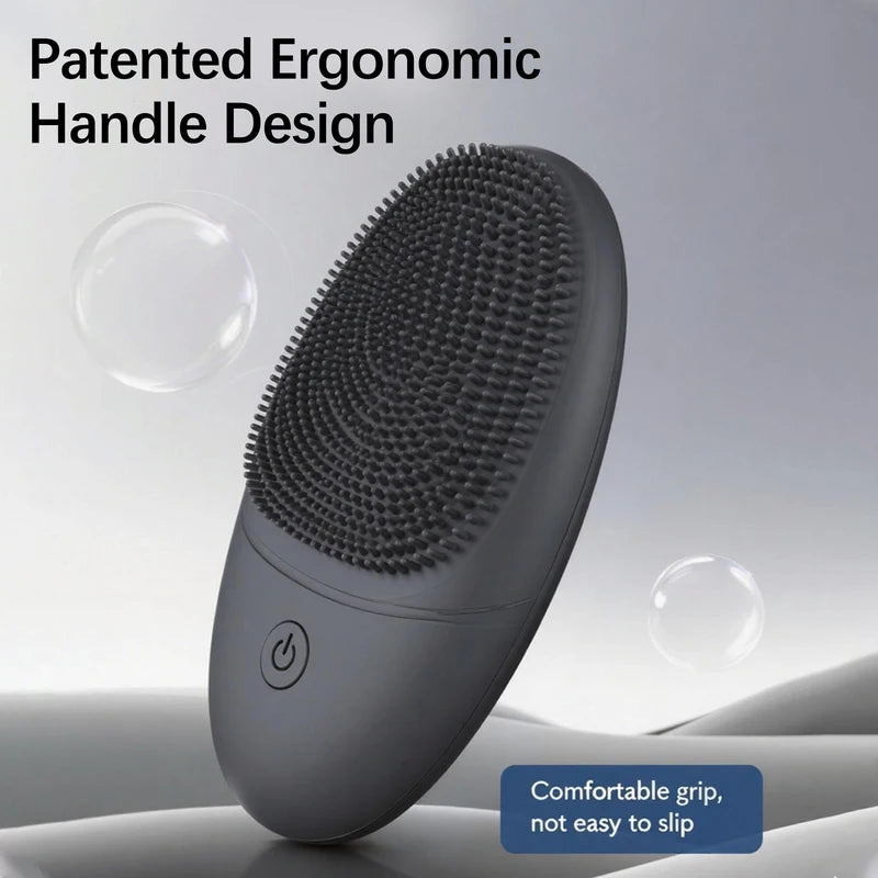 Electric Silicone Facial Cleansing Brush with Sonic Vibration Deep Cleanse