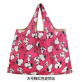 Large Capacity Foldable Reusable Shopping Bag with Snoopy Print Eco-Friendly Waterproof Tote