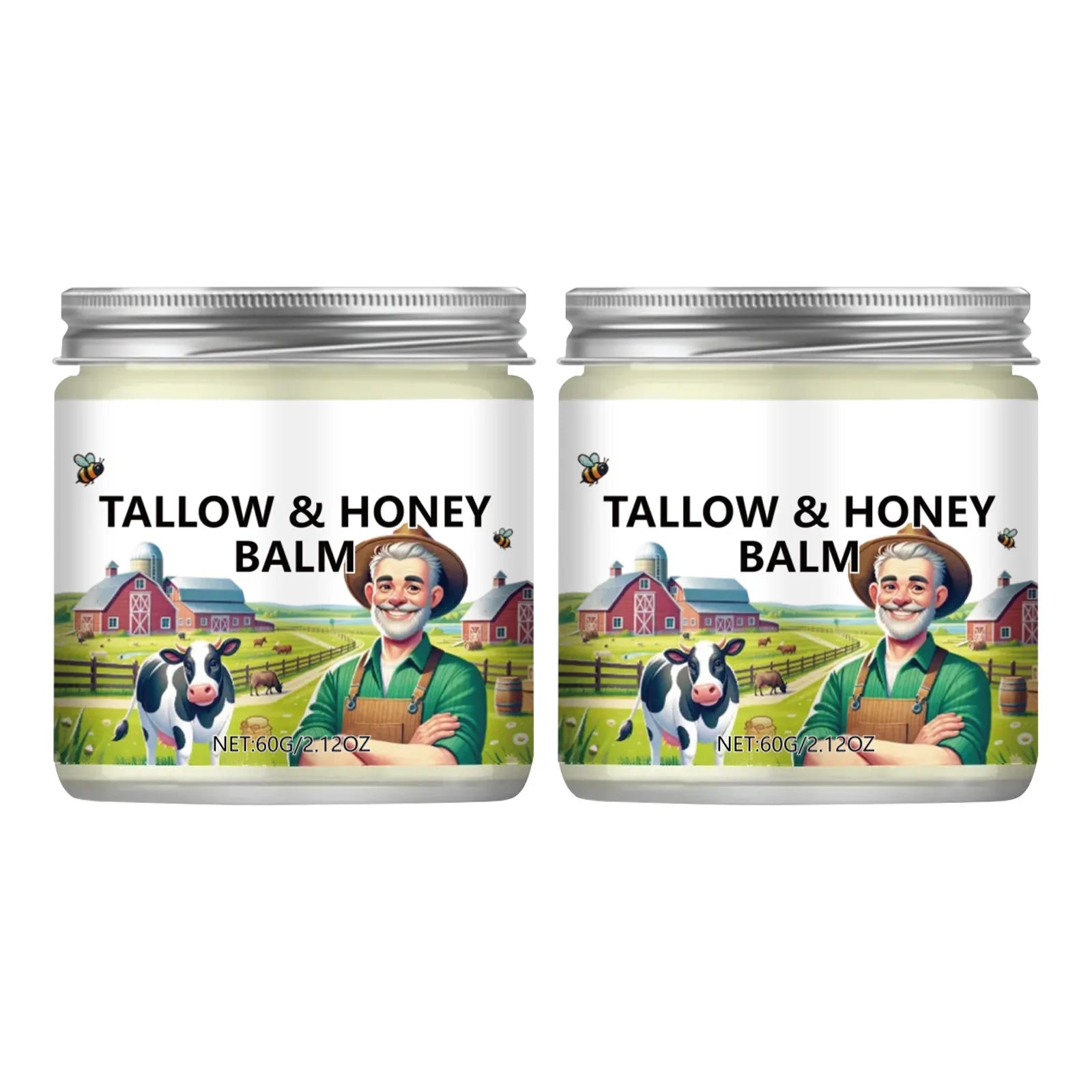 Moisturizing Body Cream with Tallow & Honey for Deep Hydration & Skin Repair