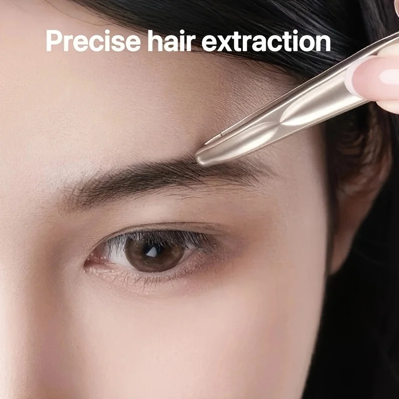 Stainless Steel Eyebrow Clips for Precise Beard and Mustache Trimming with Rounded Tips