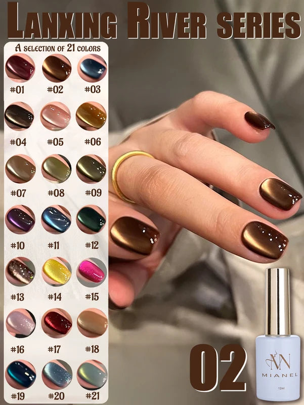 12ml Gel Nail Polish Kit - Winter Whitening Magnet Colors for Nail Art