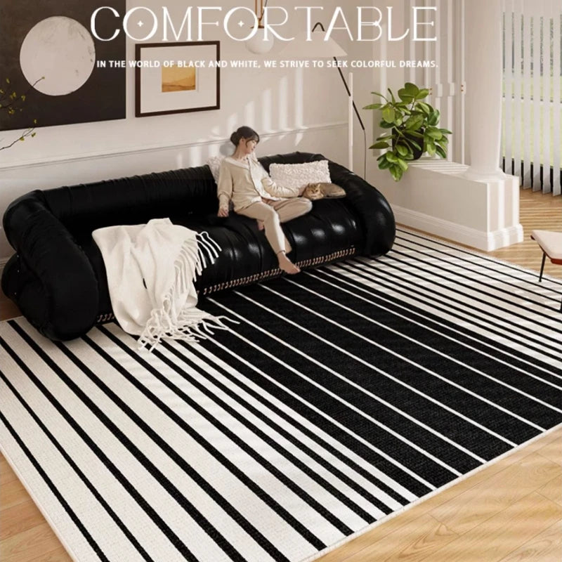 Large Area Non-Slip Carpet for Living Room and Bedroom - Soft Minimalist Floor Rug