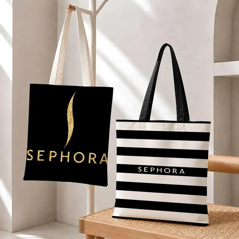 Reusable Canvas Tote Bags for Shopping and Storage - Large Capacity Eco Friendly Cotton Bags
