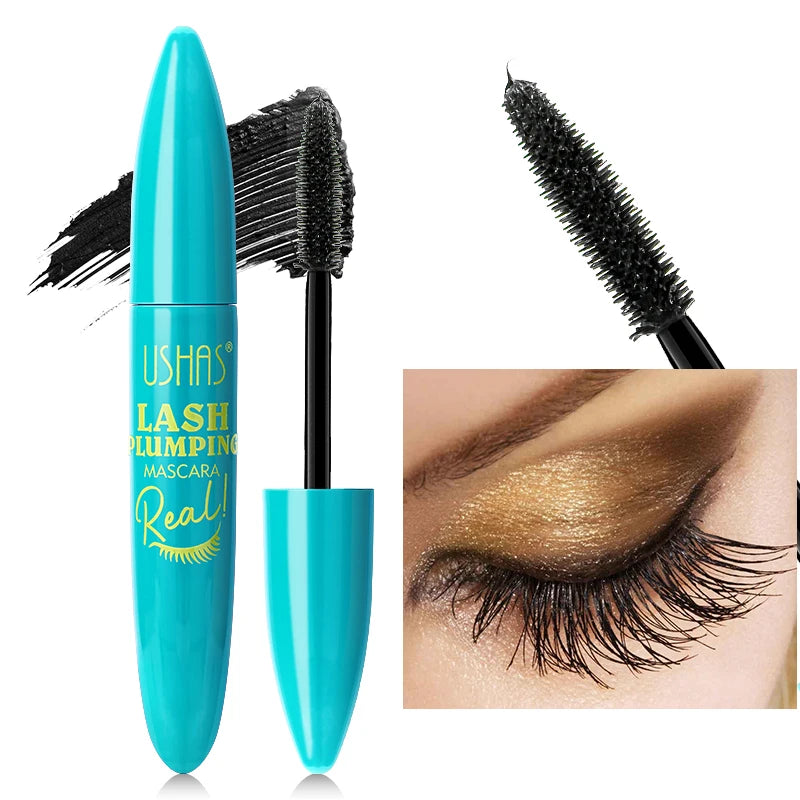 Ultra Long Lasting Waterproof Fiber Mascara with 360 Degree Spiral Brush - Eyelash Extension Makeup