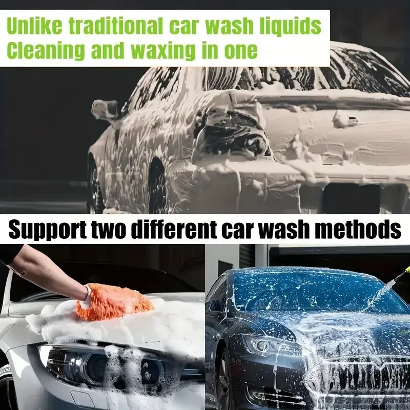 High Foam Car Wash Shampoo Liquid - Deep Cleaning Water Wax & Protectant