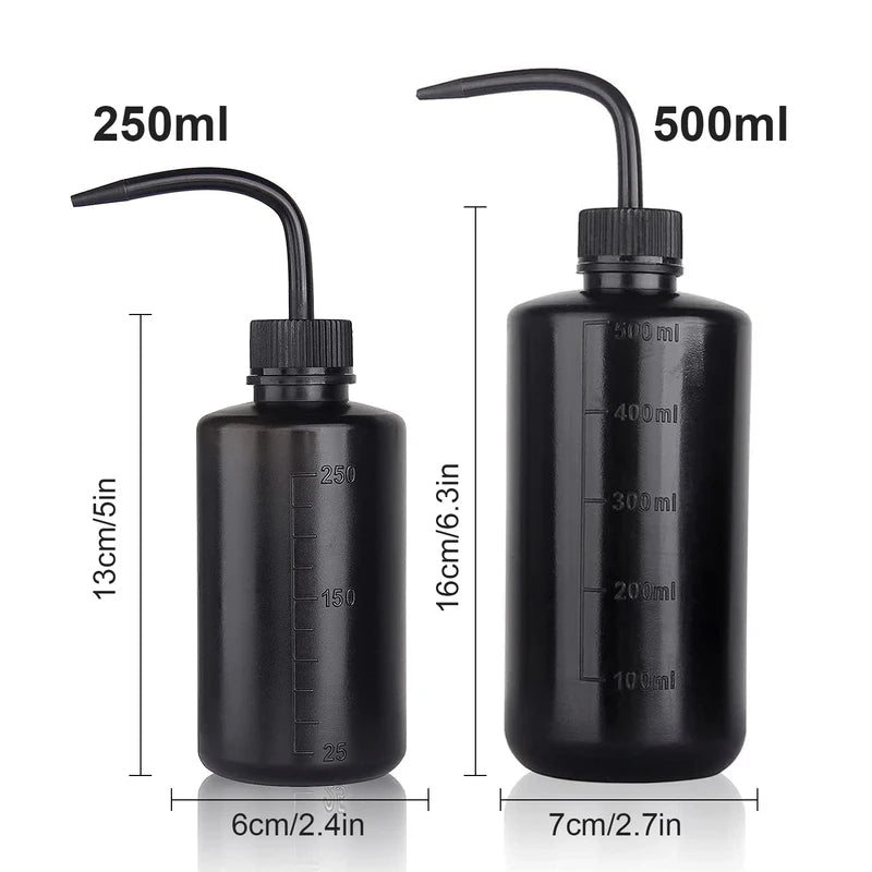 Tattoo Spray Bottle 250ml/500ml Plastic Safety Wash Squeeze Bottles for Labs and Tattooing