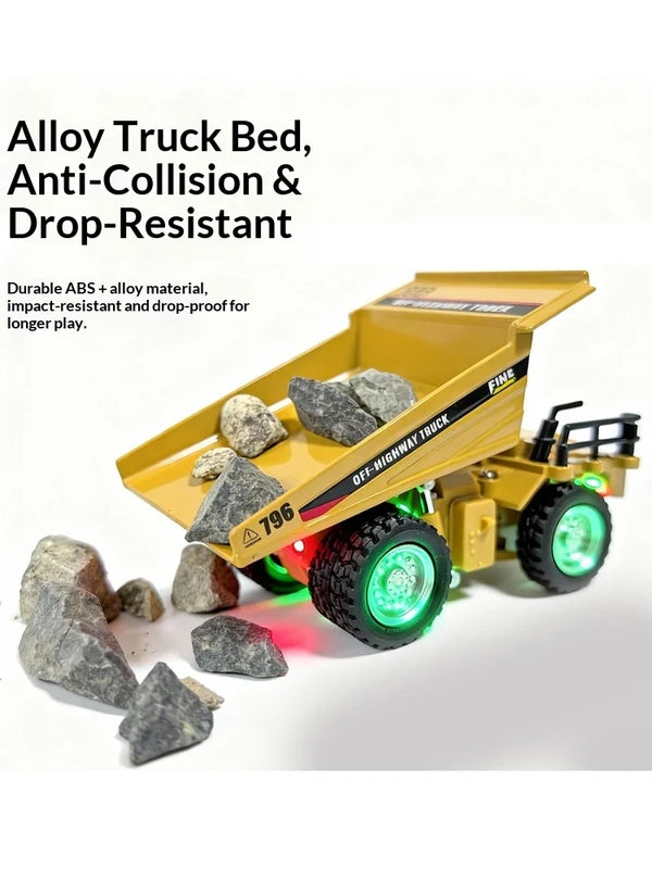 1:64 Metal Remote Control Construction Vehicle Set - Heavy-Duty Die-Cast Play Models