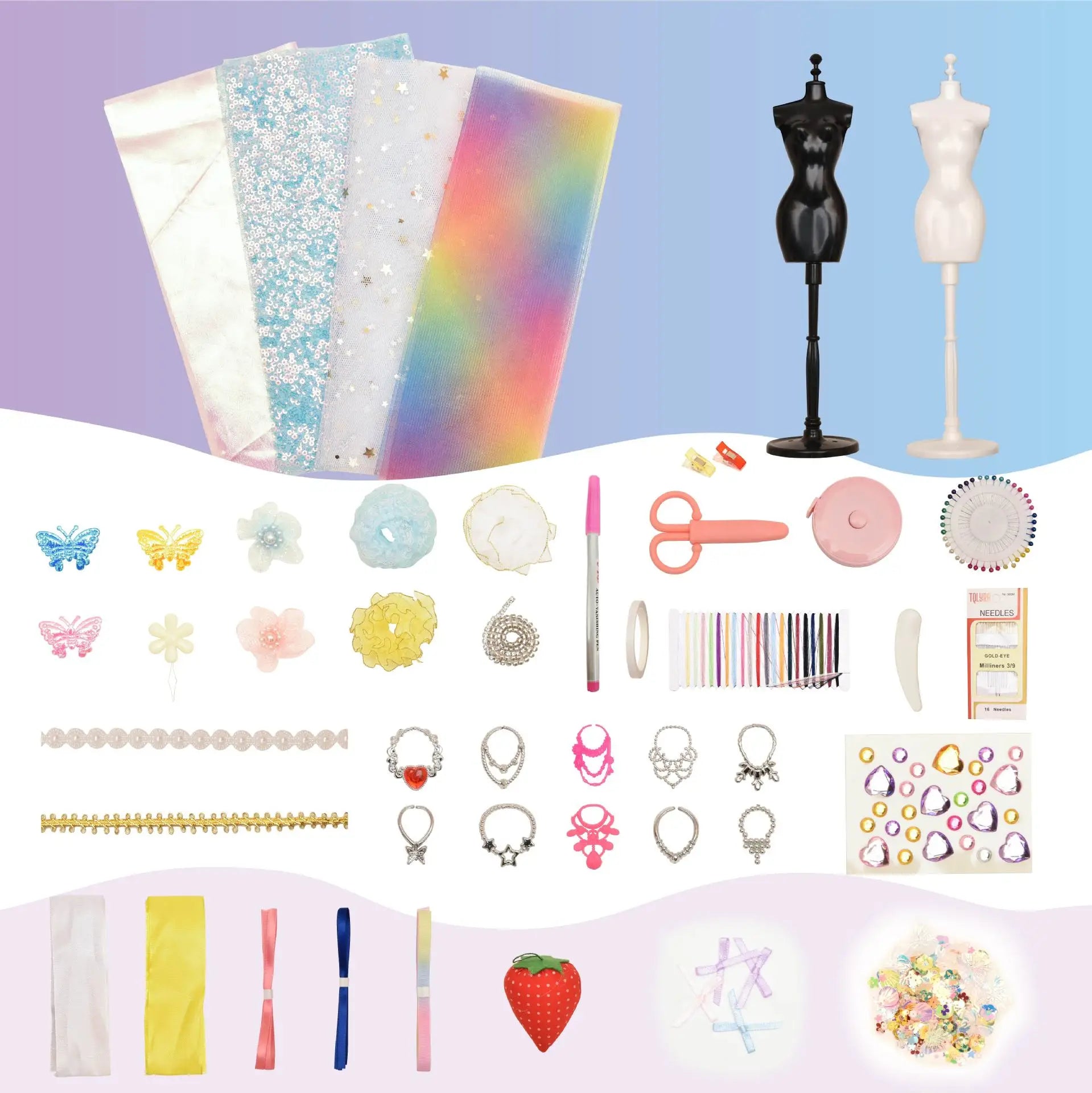 DIY Doll Clothes Craft Kit - Creative Kid's Fashion & Home Decor Set