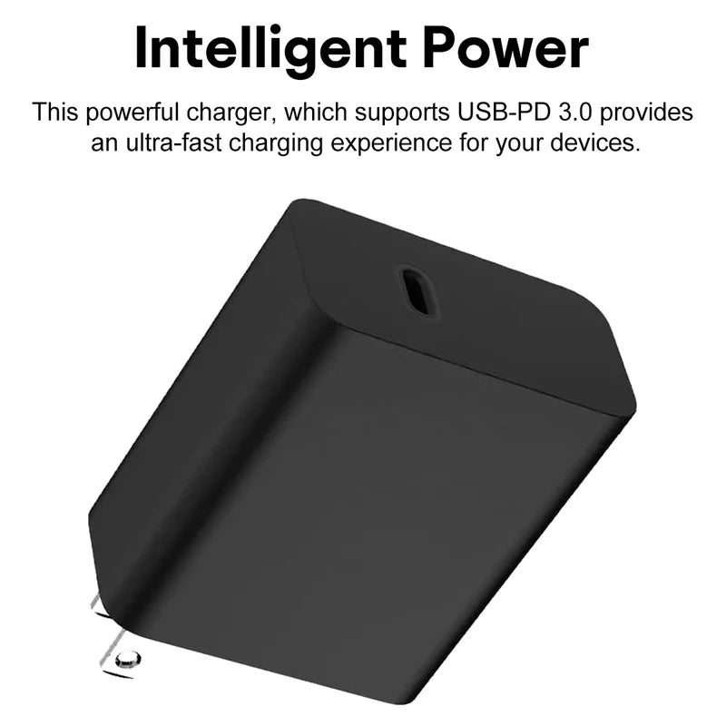 125W TurboPower GaN Fast Charger USB C Wall Adapter with 3.3ft Type C Cable for Laptops & Smartphones