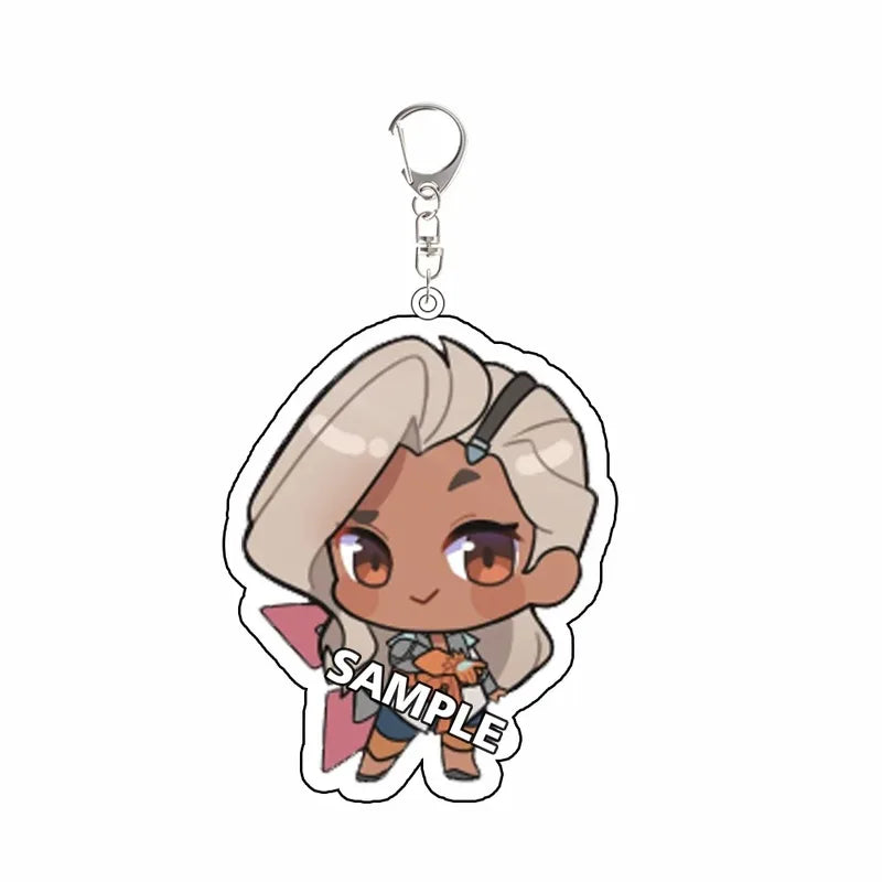 Overwatch Acrylic Keychain Set - Mercy, Juno, Kiriko, Lifeweaver, Sombra Backpack Accessories