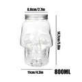 Gothic Skull Salt Container - Reusable 500ml/800ml Kitchen Decor with Lid