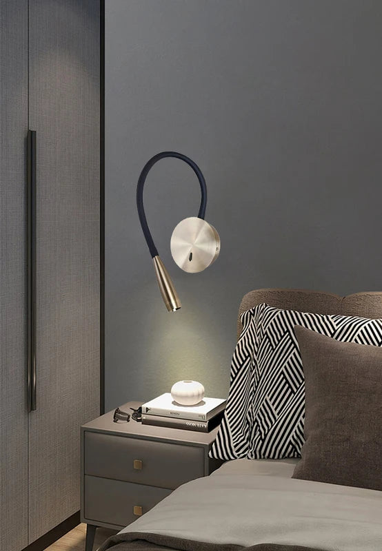 Big 583mm LED Wall Lamp - Adjustable Nordic Bedside Reading Light