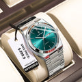 Luxury Waterproof Men's Watch with Luminous Dial and Date Function