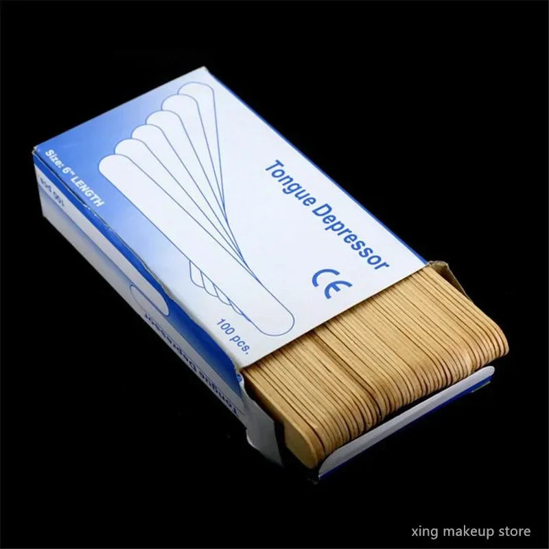 Disposable Wax Applicator Sticks 100PCS for Hair Removal & Eyebrow Waxing