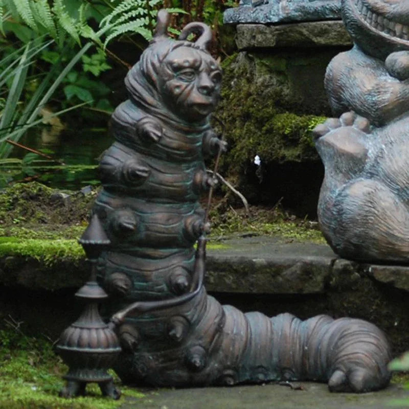 Alice in Wonderland Garden Statue - Fairy Tale Character Sculpture for Home & Garden