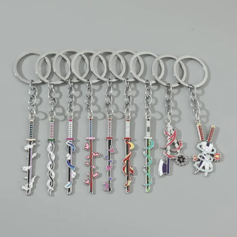 Anime Demon Slayer Sword Keychain Collection - Mini Japanese Katana Pendant & Decor