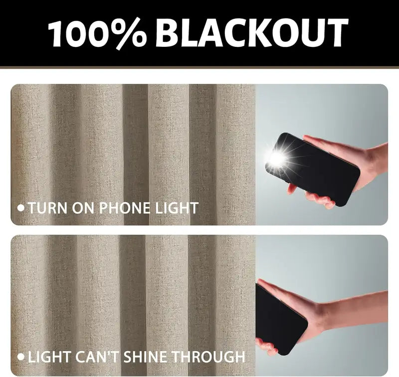 Blackout Window Curtains 350cm Height Solid Color Drapes for Living Room & Bedroom