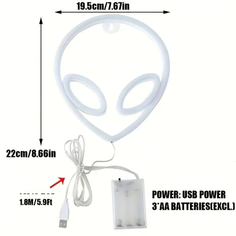 Halloween Bat Neon Wall Decor LED Sign Party Gift USB or Battery Powered