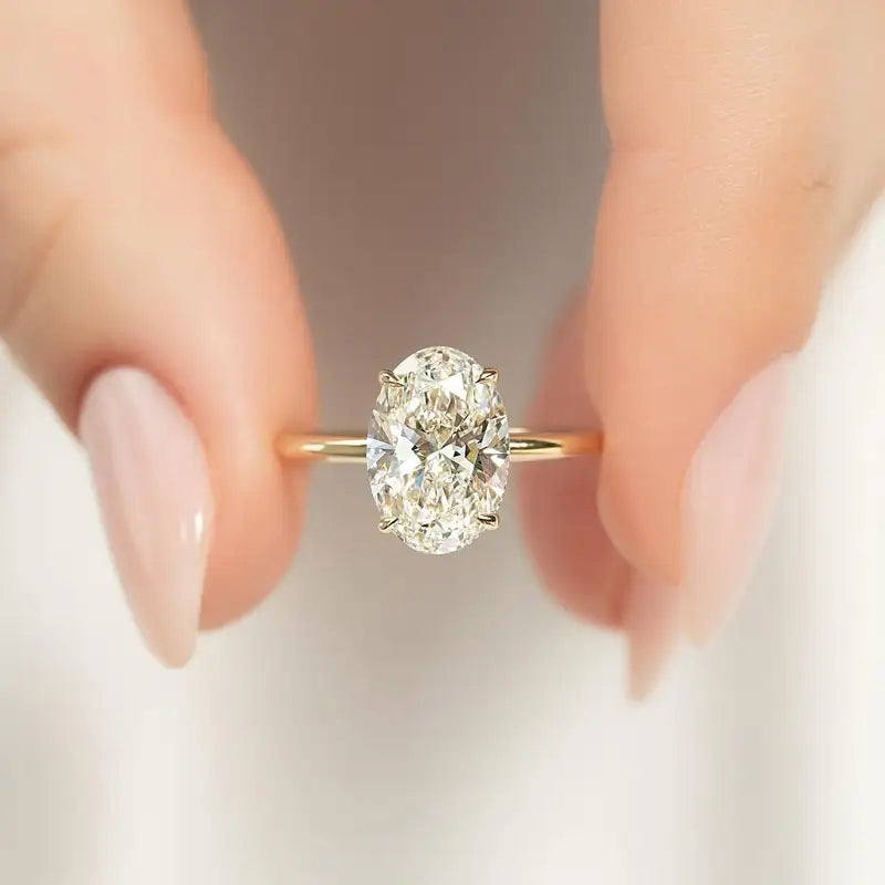 Sterling Silver Zircon Engagement Ring Wedding Band for Women - Fine Jewelry Gift