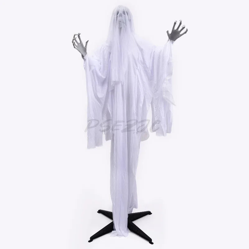 Luminous Voice-Controlled Standing Ghost Decoration - 1.7m Terrifying Halloween Prop