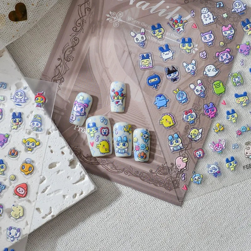 3D Nail Stickers for Pets - Cartoon Cute Decorative Pet Nail Art DIY
