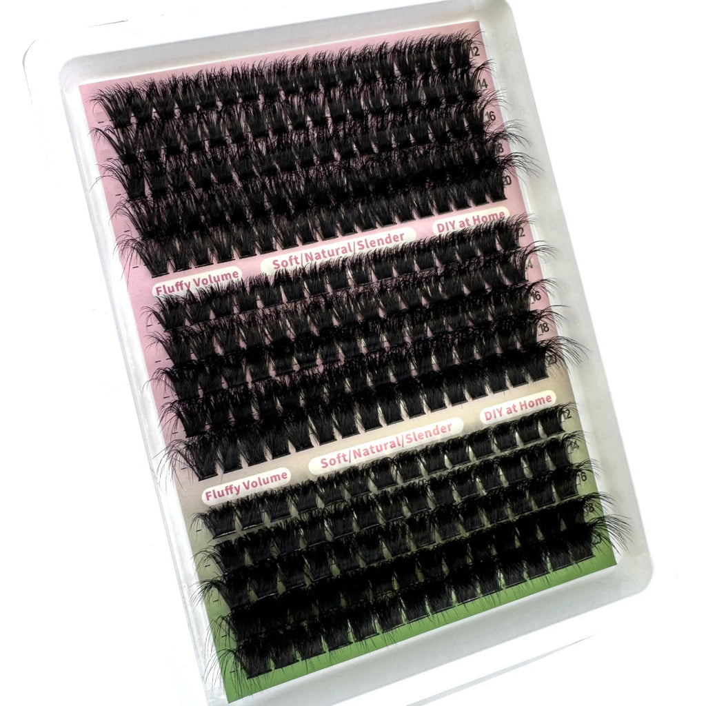 DIY 5D Fluffy Eyelash Clusters - Thick Wispy Extensions 10-20mm