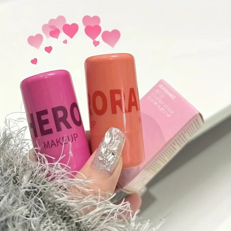 Milk Jelly Watercolor Blush Stick - Multi-Use Lip & Cheek Makeup, Brightening & Long-Lasting