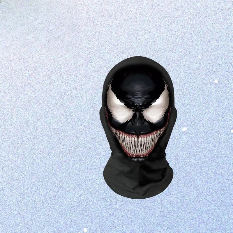 3D Halloween Full Face Print Mask Washable Party Prop with Multiple Colors