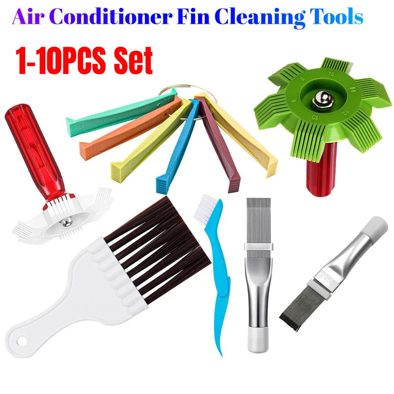 Universal Air Conditioner Fin Cleaning Tools Radiator Repair Comb Kit for Cooling System Maintenance