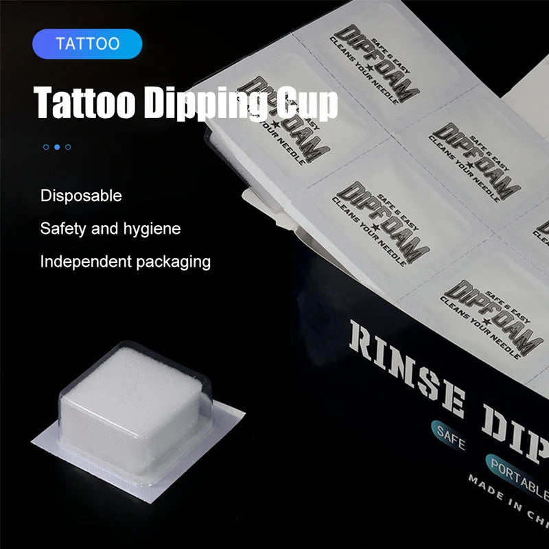 Disposable Tattoo Needle Cleaning Sponge Cup - Hygienic Ink & Tip Cleaner