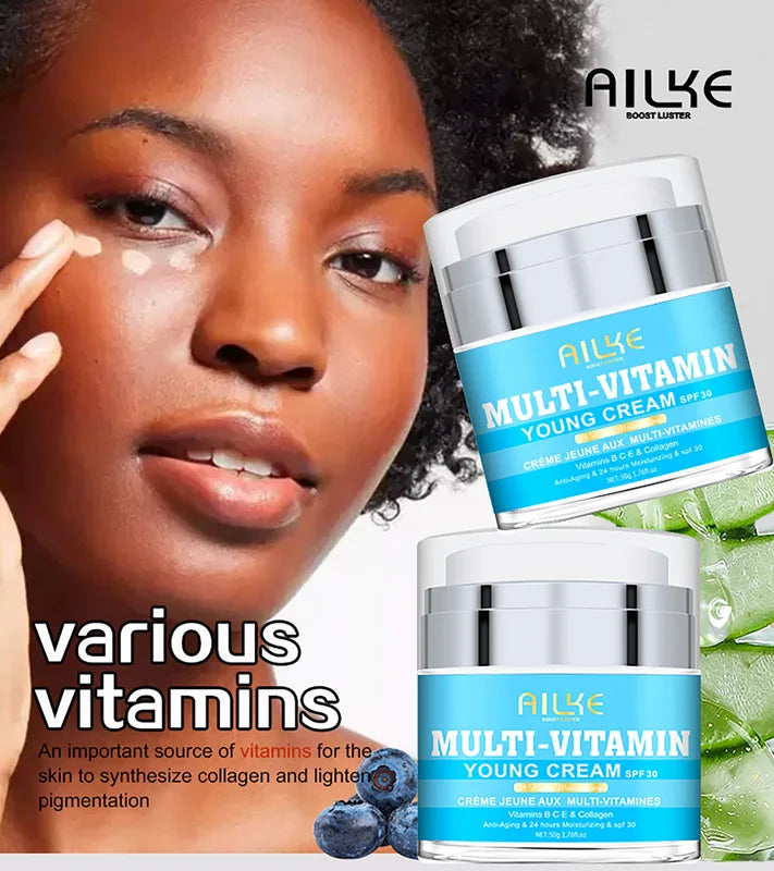 Multivitamin Brightening Face Cream for Dark Spots & Wrinkles - 50ml