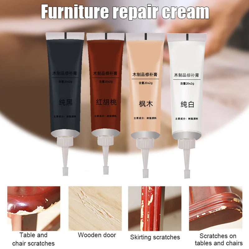 Wood Filler Repair Kit for Scratches Discoloration Cracks & Gouges - 14 Colors