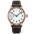 Luxury Sapphire Glass Men's Mechanical Watch 42mm Water Resistant Leather Strap