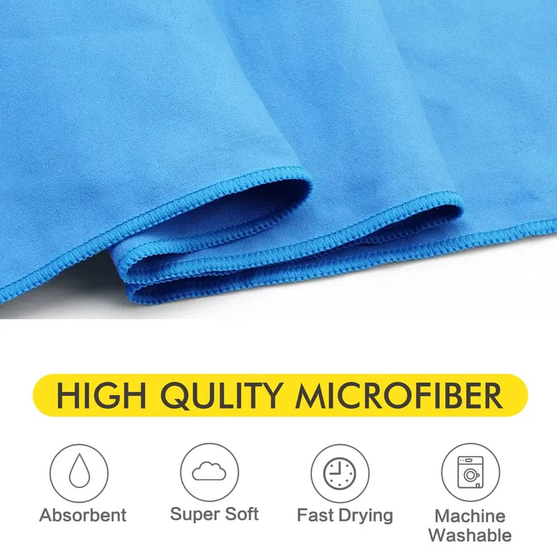 Quick-Drying Microfiber Bath Towel - Highly Absorbent, Odor-Free, Versatile for Bathroom, Gym, Pool