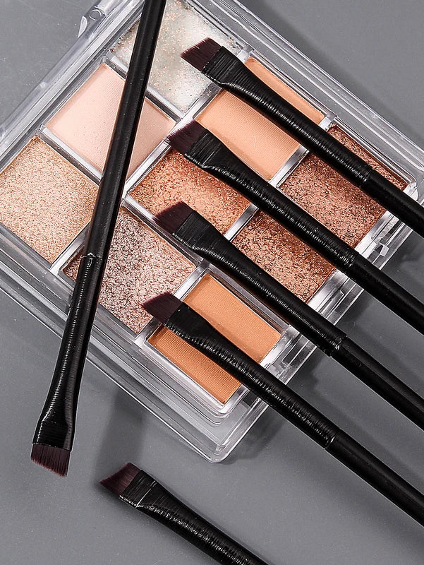 Disposable Eye Makeup Brush Set 50 Diagonal Eyeliner & Eyeshadow Brushes