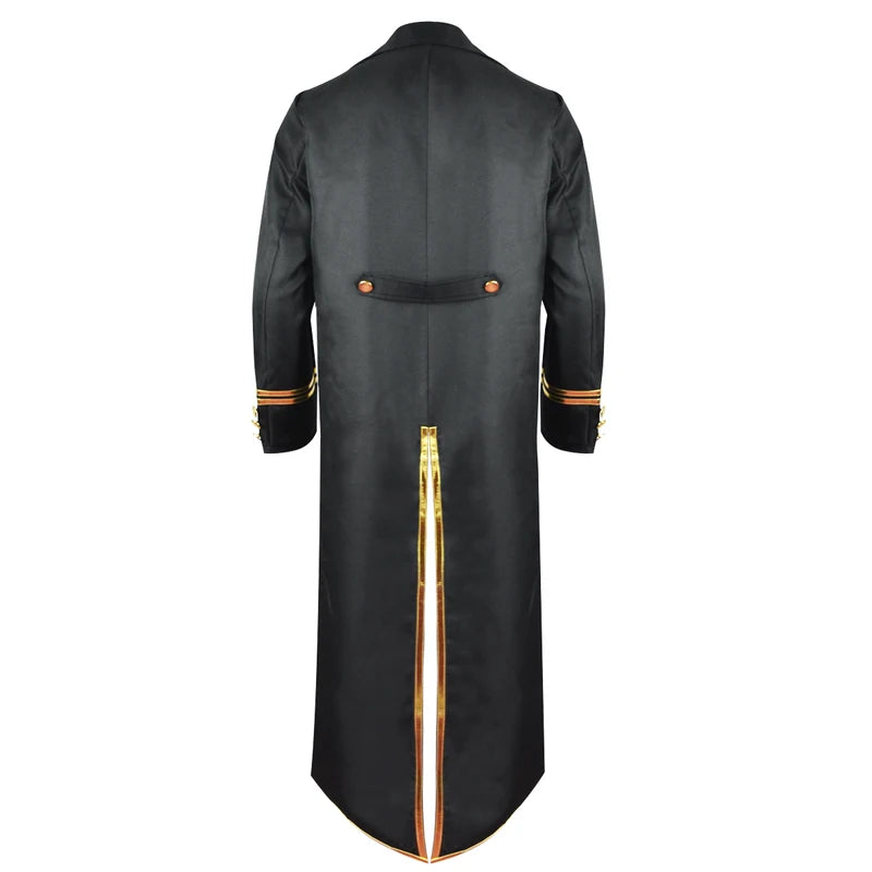 Men's Vintage Tuxedo Costume for Stage Performance - Medieval Punk Style