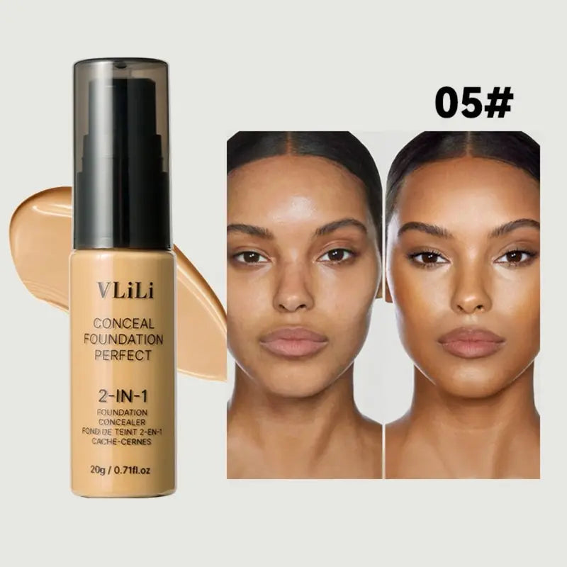 6 Colors Matte Waterproof Liquid Foundation Concealer - Oil-Control, Full Coverage