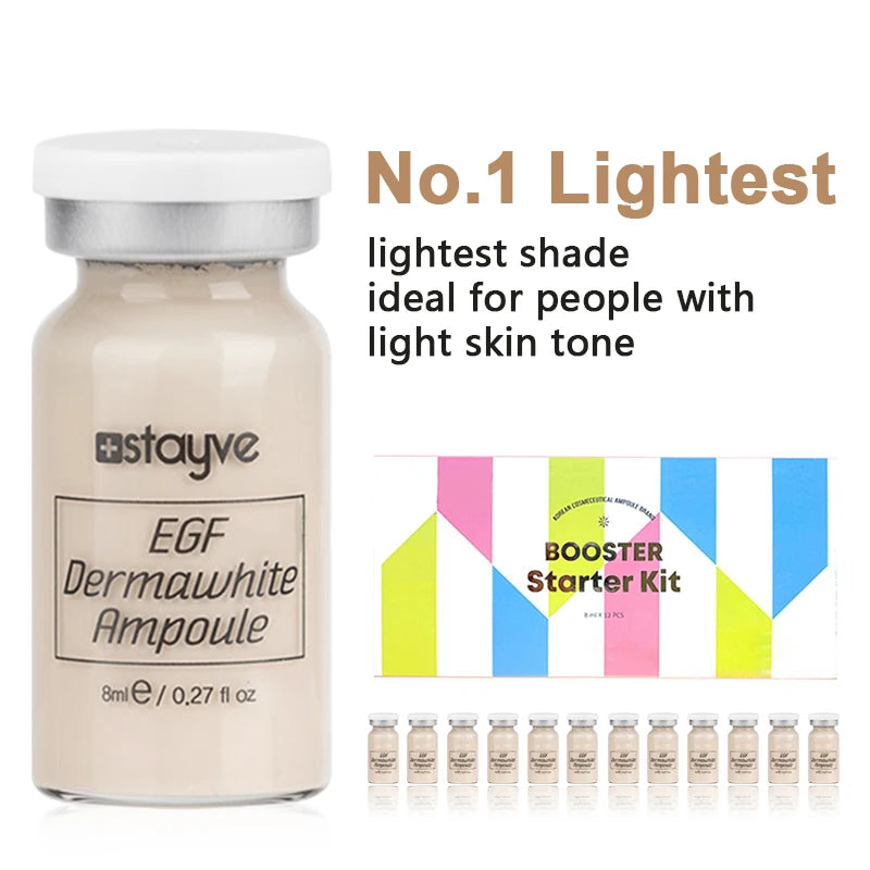Skin Care Set with Boosting Serum Ampoules - Natural Whitening & Moisturizing Starter Kit