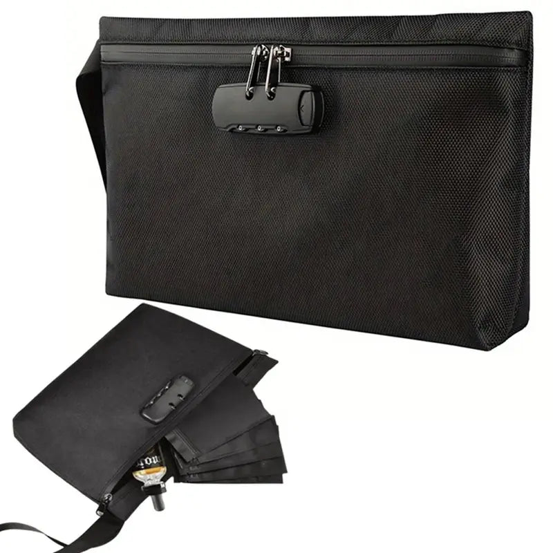 Smell Proof Travel Storage Bag with Combination Lock Waterproof Organizer