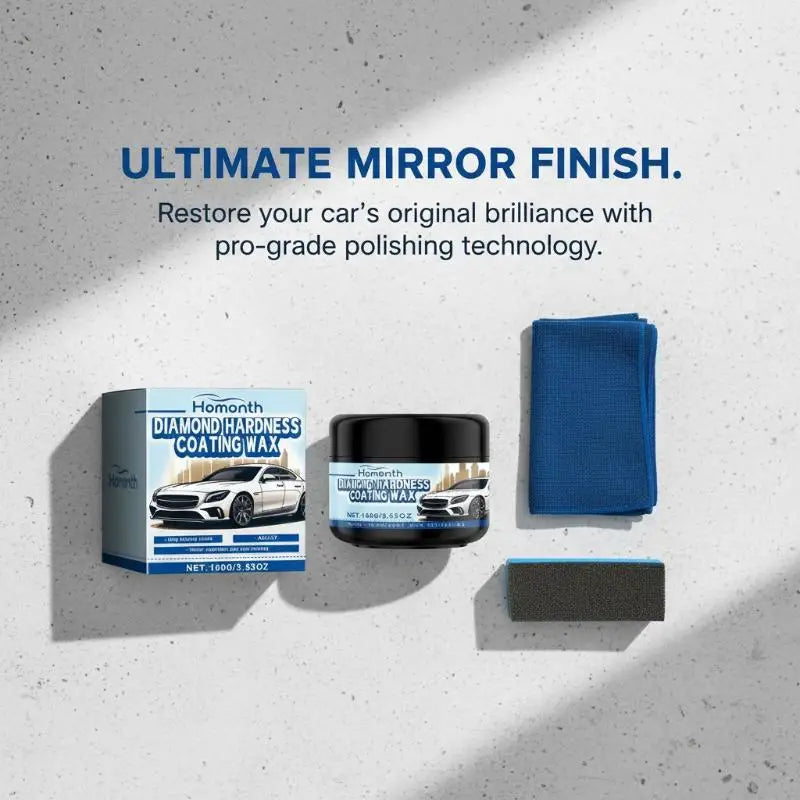 Car Wax Paste 100g High Gloss Detailing with Sponge for Car, Motorcycle, RV