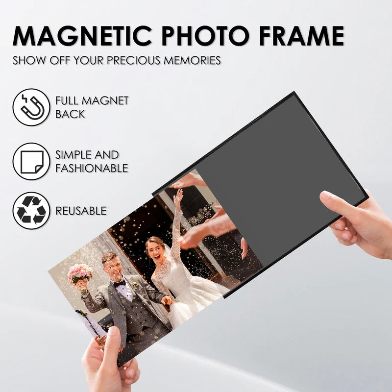 Magnetic Picture Frames Set for Photos on Refrigerator and Metal Surfaces - 6/10/20 Pcs
