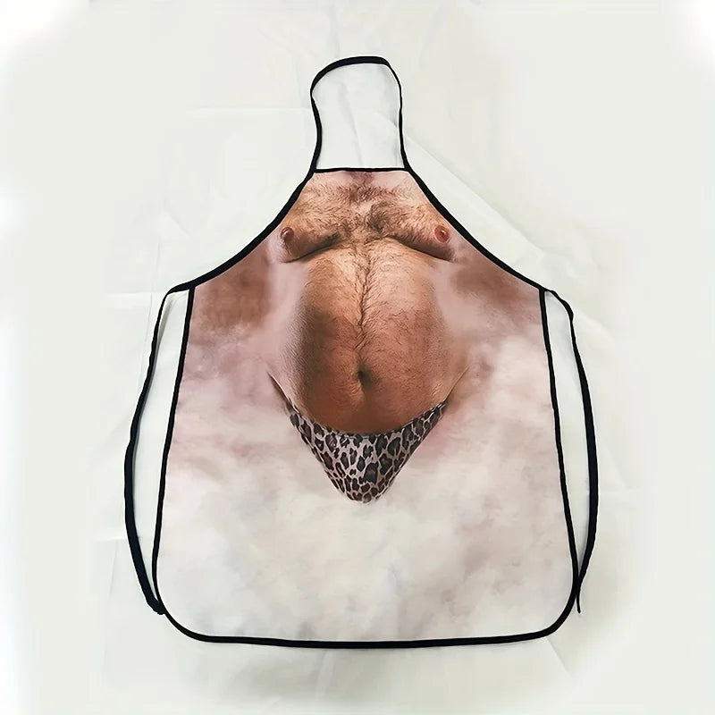 Beer Belly Printed Men's Kitchen Apron - Polyester, Woven, BBQ & Party Ready