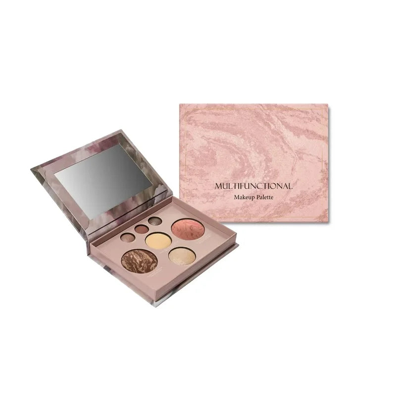 Multifunction Makeup Palette with 7 Colors - Eyeshadow, Blush, Contour & Highlight