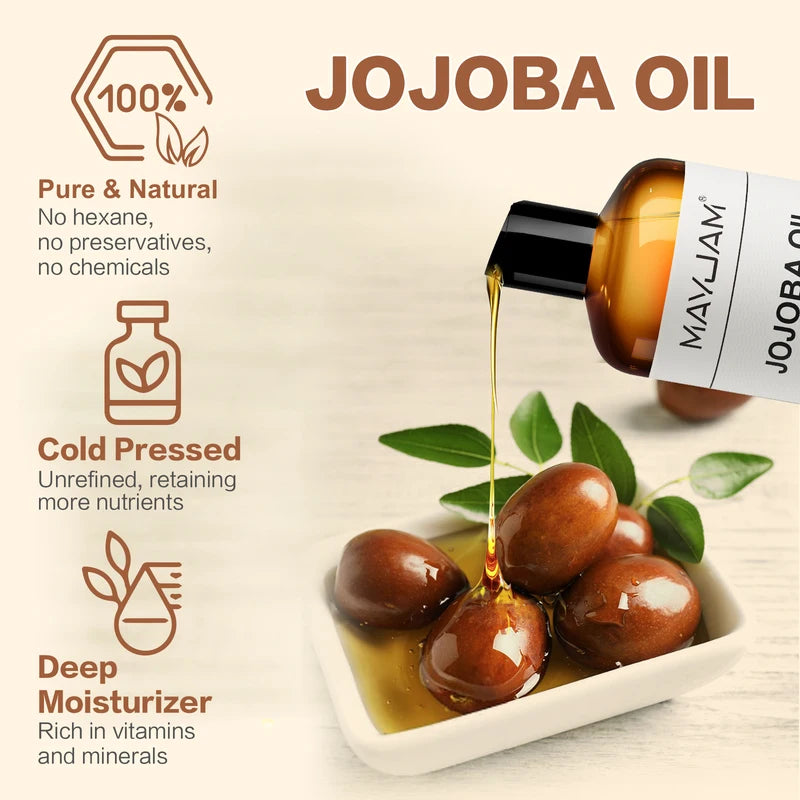 Organic Carrier Oil for Skin Hair Face Nails 473ml Cold Pressed Moisturizer