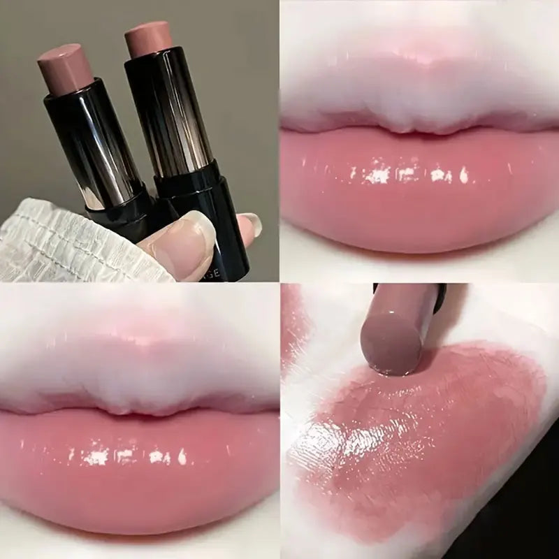 Waterproof Long-Lasting Lipstick with Mirror - Moisturizing Natural Lip Makeup