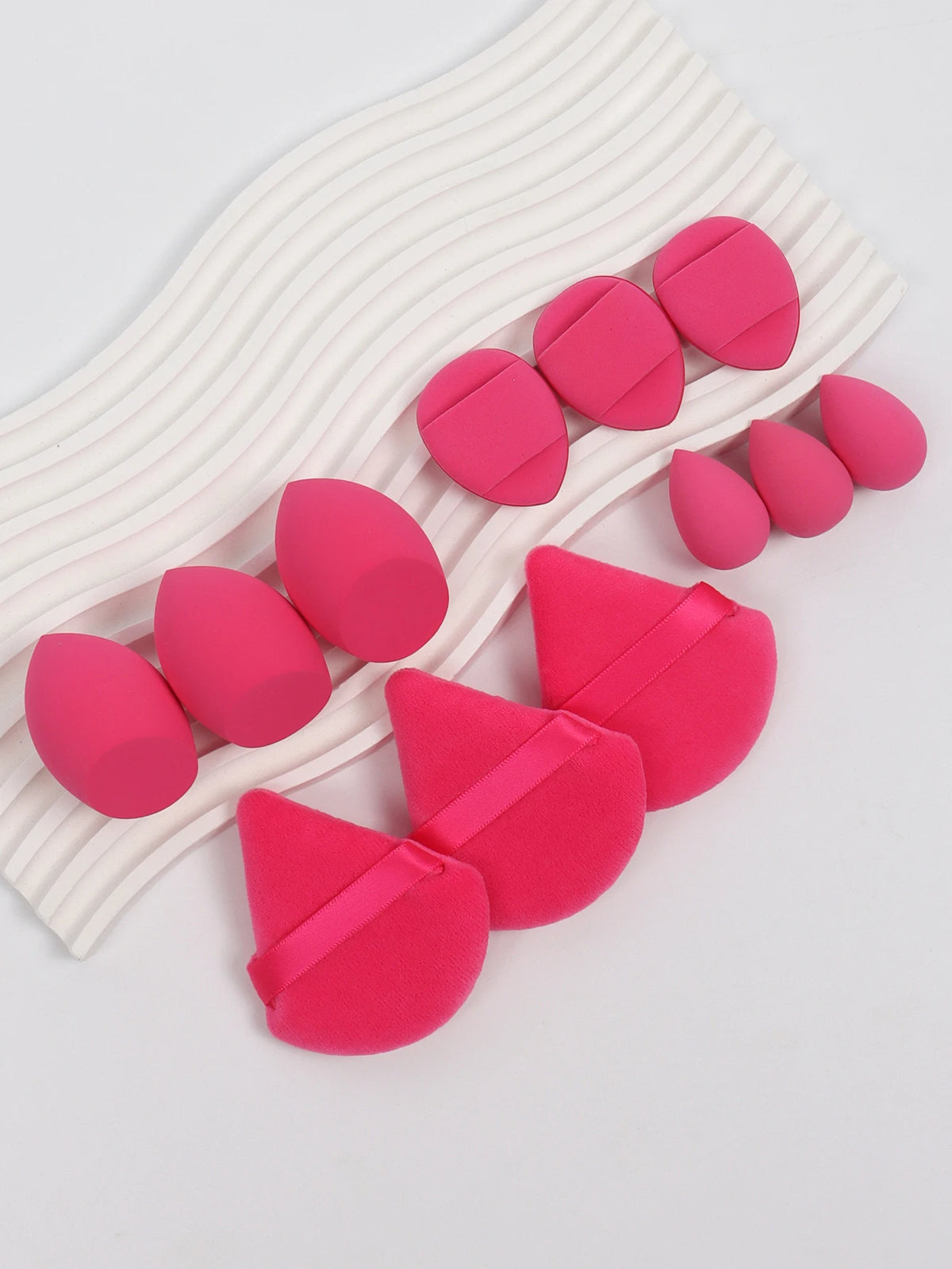 12-Piece Makeup Sponge Set with Powder Puffs, Beauty Eggs & Applicators