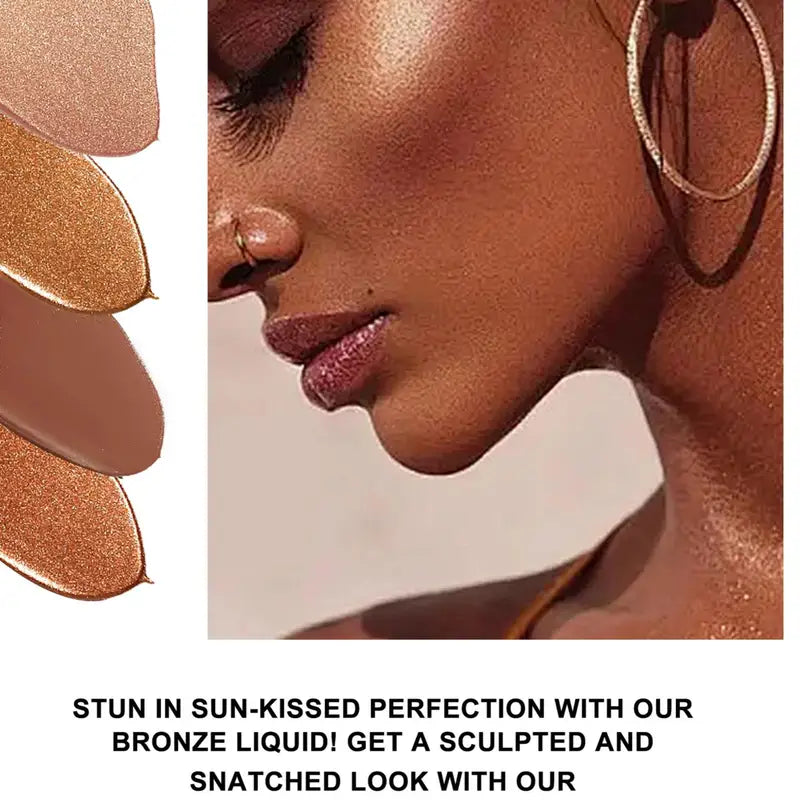 Matte Waterproof Body Bronzer Liquid Tanning Cream with Pearlescent Shine