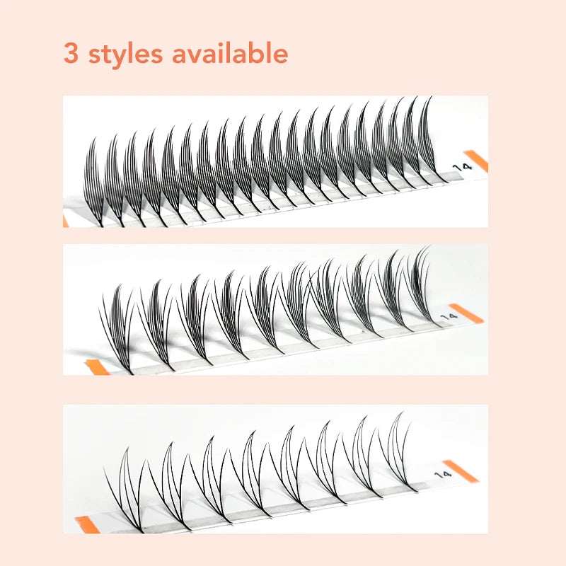 Lightweight Manga False Eyelashes Premade Fans for Makeup - Multiple Variants