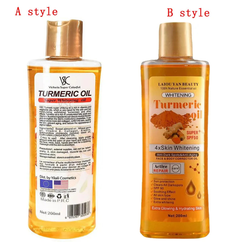 Turmeric Essential Oil for Skin and Body Massage - Moisturizing Aromatherapy Oil 200ml