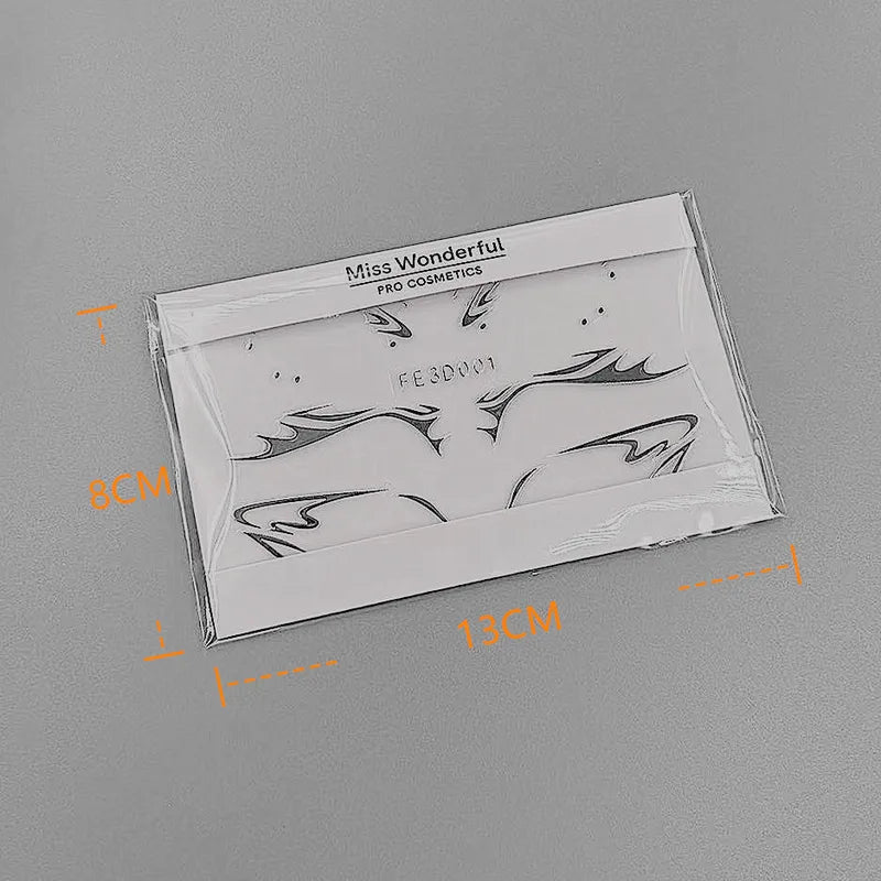 Futuristic Silver Face Makeup Stickers Creative Metallic Eye Shadow Self-Adhesive Reuse